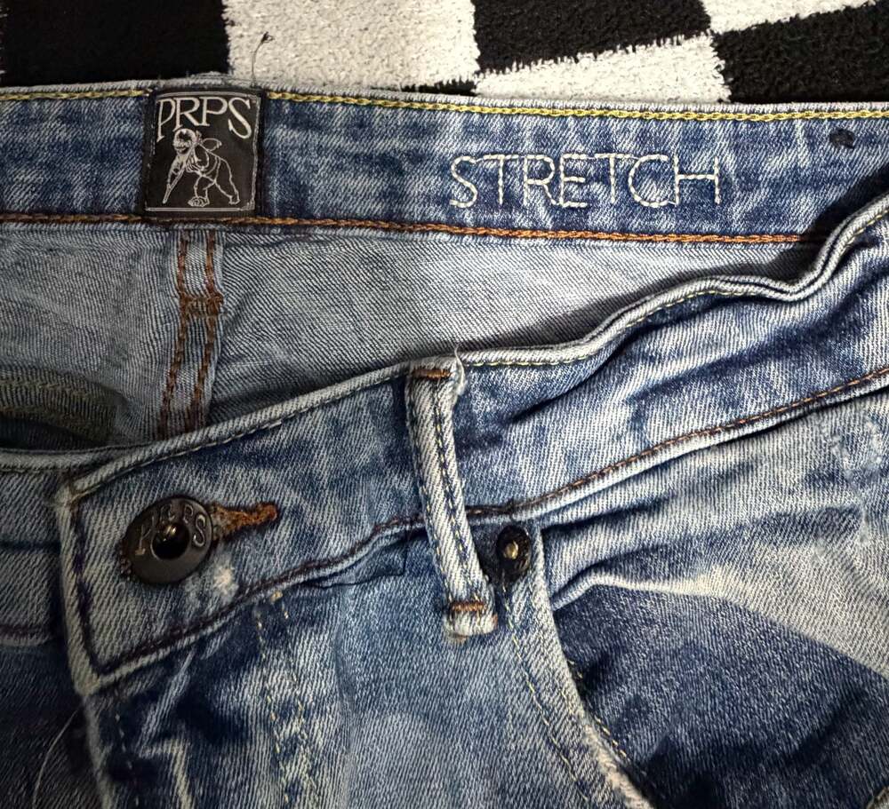 Prps Distressed Light Wash Slim Fit Stretch Jeans - Picture 6 of 8